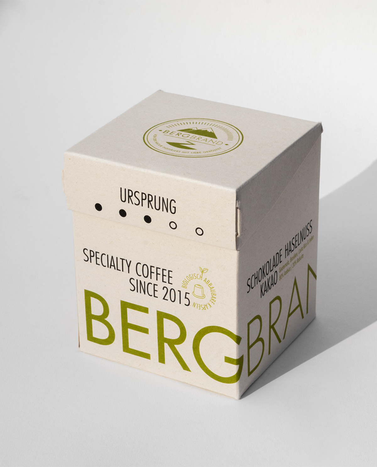 Kaffeeverpackung BERGBRAND Ursprung